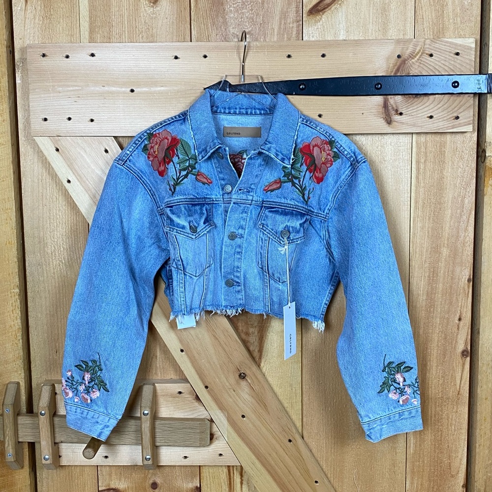 GRLFRND | eve crop boyfriend embroidered jacket - Picture 5 of 8
